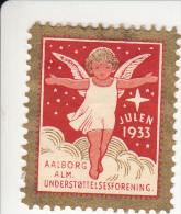 Denemarken Kerstvignet Cat AFA Julemaerker Aalborg Alm.Underst. Jaar 1933 Cat.25.00 DKK - Local Post Stamps