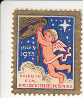 Denemarken Kerstvignet Cat AFA Julemaerker Aalborg Alm.Underst. Jaar 1935 Cat.125.00 DKK - Local Post Stamps