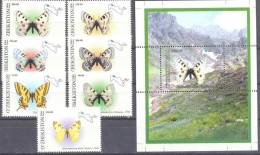 2006. Uzbekistan, Butterflies Of Uzbekistan, 7v + S/s, Mint/** - Uzbekistán