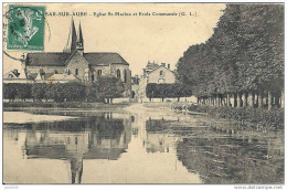 BAR - SUR - AUBE ..-- 10 . AUBE ..-- Eglise St-Maclou Et ECOLE . 1910 Vers REIMS ( Mme COULON ) . - Bar-sur-Aube