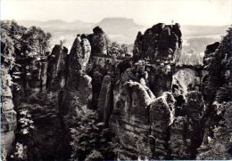 Bastei - S/w Basteibrücke Mit Lilienstein 6 - Bastei (sächs. Schweiz)