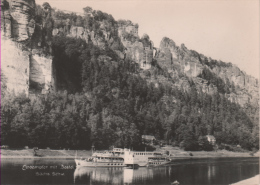 Bastei - S/w Elbdampfer Mit Bastei - Bastei (sächs. Schweiz)