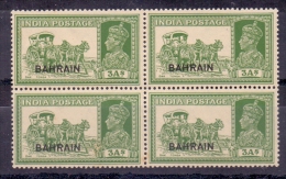 1938 BAHRAIN S.G No.26 OVERPRINTED (Block Of 4 ) 1values  3As MNH  (Or Best Offer) - Bahrein (1965-...)