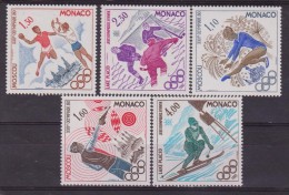 1980 - MONACO -  OLIMPIC GAME MOSCA E L. PLACID SPORT 5 V. MNH - Summer 1980: Moscow