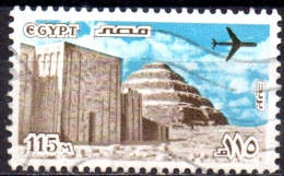 EGYPT 1978 Air. Step Pyramid & Temple Entrance, Sakkara - 115m  - Brown & Blue  FU - Posta Aerea