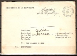 1971.  ENVELOPPE DE LA PRESIDENCE DE LA REPUBLIQUE Avec Son Contenu Intact. RARE. - Lettres & Documents