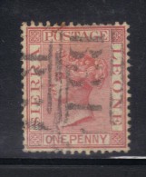 W5 - SIERRA LEONE 1876 , 1 Penny Dent 14 Fil CC : Yvert N 11 - Trinité & Tobago (...-1961)