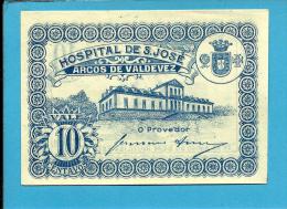 ARCOS DE VALDEVEZ - CÉDULA De 10 CENTAVOS - M.A. 250 - UNC. - ND - PORTUGAL - EMERGENCY PAPER MONEY - NOTGELD - Portugal