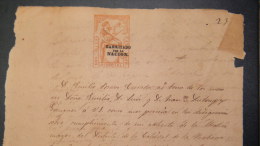 E527 SPAIN ESPAÑA REVENUE SEALLED PAPER 1869 HABILITADO NACION. PAPEL JUDICIAL - Postage-Revenue Stamps