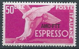 1952 TRIESTE A ESPRESSO 50 LIRE MNH ** - VA30-3 - Eilsendung (Eilpost)