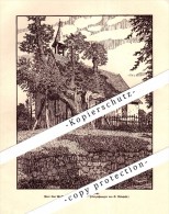 Federzeichnung - 1914 - Kapelle In Quernheim , Ca. A4 , Druck , Lemförde , Diepholz !!! - Diepholz