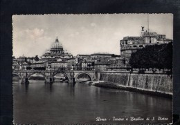 N1091 ROMA (  Rome ) Tevere E Basilica Di S. Pietro - ED. SAF N. 11 VERA FOTOGRAFIA FOTOCELERE  - 1955 SU 10 LIRE REP. - Fiume Tevere