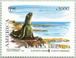 N° Yvert 1732 - Timbre D'Argentine (1990) - MNH - Éléphant De Mer (JS) - Unused Stamps