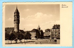 Bautzen - S/w Kornmarkt Mit Reichenturm - Bautzen