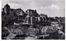 Bautzen - S/w Ruine Der Nikolaikirche Mit Friedhof - Bautzen