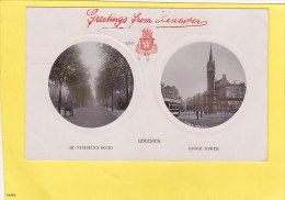 CPA -   GREETINGS From LEICESTER - ST STEPHEN'S ROAD -  CLOCK TOWER - Leicester