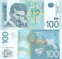 SERBIA 100 DINARA 2013. UNC NEUF  Prefix AD - Serbia
