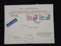 LIBAN - Enveloppe De Beyrouth Par Avion Pour Paris En 1946 - Aff.plaisant - à Voir P8627 - Lebanon