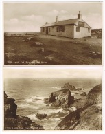 RB 1049 - 5 Real Photo Postcards - Lands Ends Cornwall - All With Triangular Cachets - First & Last House +++ - Land's End