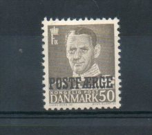 Danemark. 50 Ore Gris Surchargé Postfaerge - Unused Stamps