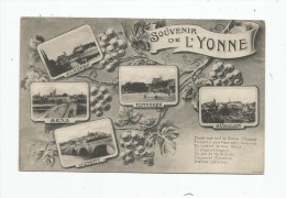 Cp , 89 , Souvenir De L'YONNE , Multi-vues , écrite 1917 - Other & Unclassified