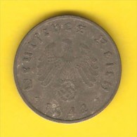 GERMANY  10 REICHSPFENNIG 1942 F (KM # 101) - 10 Reichspfennig