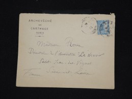 FRANCE - TUNISIE - Enveloppe ( Archeveché De Carthage ) Pour La France En 1923 - à Voir P8683 - Storia Postale