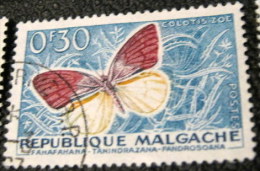 Madagascar 1960 Butterfly Colotis Zoe 0.30f - Used - Unused Stamps