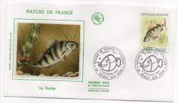 1990--enveloppe FDC "Soie" --Poissons--La  Perche --cachet  NEUILLY SUR SEINE--92 - 1990-1999