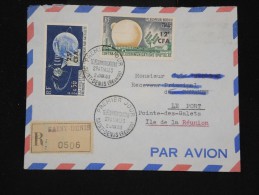 FRANCE - REUNION - Enveloppe En Recommandée 1 Er Jour De St Denis Pour Le Port En 1963 - Aff. Plaisant - à Voir - P8717 - Cartas & Documentos