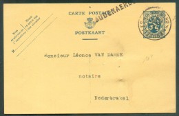 EP Carte N°98 - 50 Centimes LION Obl. Sc BRUXELLES 4 Du 20-IV-1932 + Griffe AUDENAERDE Vers Nederbrakel - 10672 - Linear Postmarks