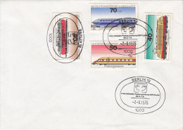 TRAM, TRAMWAY, TRAINS, LOCOMOTIVE, STAMPS ON COVER, 1975, GERMANY - Tranvie