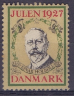 DANMARK :1927: Vignette/Cinderella : CHRISTMAS,NOËL,JULPOST,##Einar HOLBOLL## - Dienstzegels