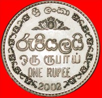 * SUN & MOON: SRI LANKA  1 RUPEE 2002 UNC! LOW START   NO RESERVE! - Sri Lanka (Ceylon)