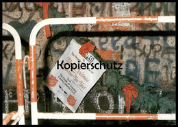 ÄLTERE POSTKARTE BERLIN GRAFFITY AN DER BERLINER MAUER CHUTE DU MUR WALL GRAFITTI SALVATION ARMY PEOPLE OF SONOMA COUNTY - Muro Di Berlino