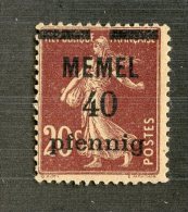 G-12650  Memel 1920- Michel #22a * - Offers Welcome! - Memel (Klaïpeda) 1923