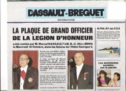 - Informations Livret Revue De 12 Pages ....DASSAULT - BREGUET...n° 51..Novembre 1980..Légion D'honneur ..Top...AVIONS - Luftfahrt & Flugwesen