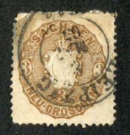 G-12696  Saxony 1863- Michel #18 (o) - Offers Welcome! - Sachsen