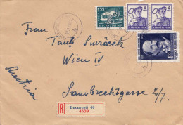 RUMÄNIEN 1960 - 4 Fach Frankierung Auf R-Brief - Lettres & Documents