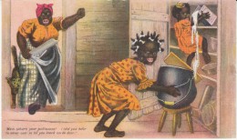 Korn-Kinks H-O Company, Black Girls Sneak Treat 'Maw, Where's Your Politeness', C1900s Vintage Postcard - Black Americana