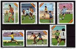 CUBA, 1982,  World Cup Football, Soccer Spain, Espana, Set 7 V, , MNH, (**) - Neufs