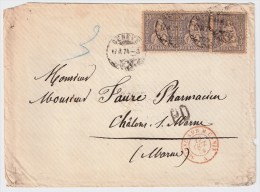 Schweiz, 1874, 30 C. 3 Werte,Brief  3. Stufe! , #2844 - Lettres & Documents