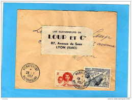 MARCOPHILIE-lettre  MADAGASCAR -cad MORAFENOBE -1957  Pour Françe Bel Afffrt+2 Stamps - Briefe U. Dokumente