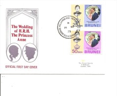 Brunei - Mariage De La Princesse Anne ( FDc De 1973 à Voir) - Brunei (...-1984)