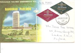 Malaysia -Parlement ( FDC De 1963 Voyagé Vers La Grande-Bretagne à Voir) - Malayan Postal Union