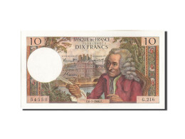 Billet, France, 10 Francs, 10 F 1963-1973 ''Voltaire'', 1966, 1966-01-06, TTB+ - 10 F 1963-1973 ''Voltaire''