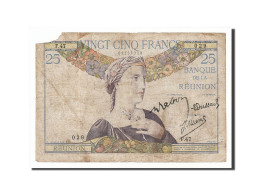 Billet, Réunion, 25 Francs, 1944, TB - Riunione