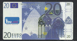 20 EURO POLYMER Note "EDULAND, Typ A" Billet Scolaire, Training, EURO Size, RRRRR, UNC, - Other & Unclassified