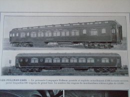 USA -  Train  - PULLMAN  Wagon  Cl. William H.Ran Philadelphia   - Print 1911 1AM37 - Prints & Engravings