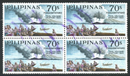 PHILIPINAS 1967 - Air Stamp Volcano Eruption In BX4 Used - Volcanos